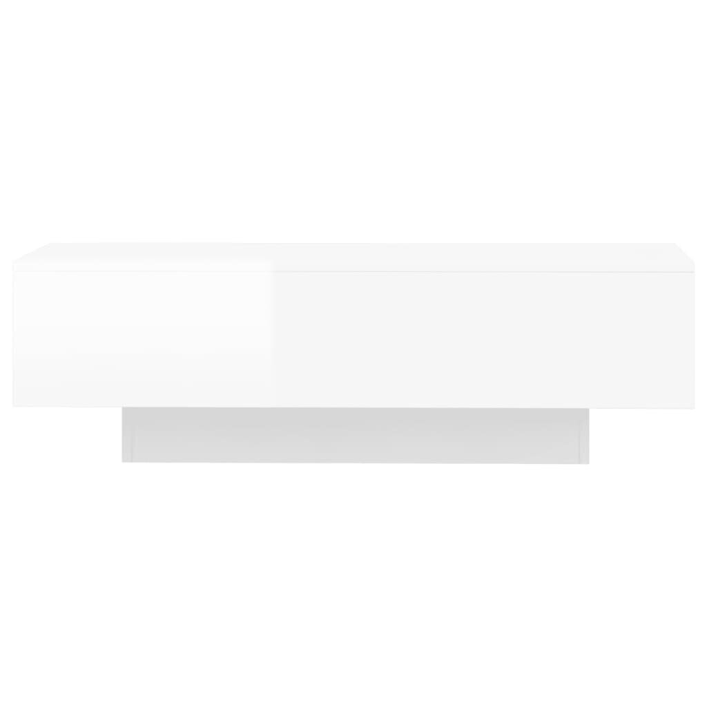 vidaXL Sohvapöytä korkeakiilto valkoinen 100x49,5x31 cm tekninen puu hinta ja tiedot | Sohvapöydät | hobbyhall.fi