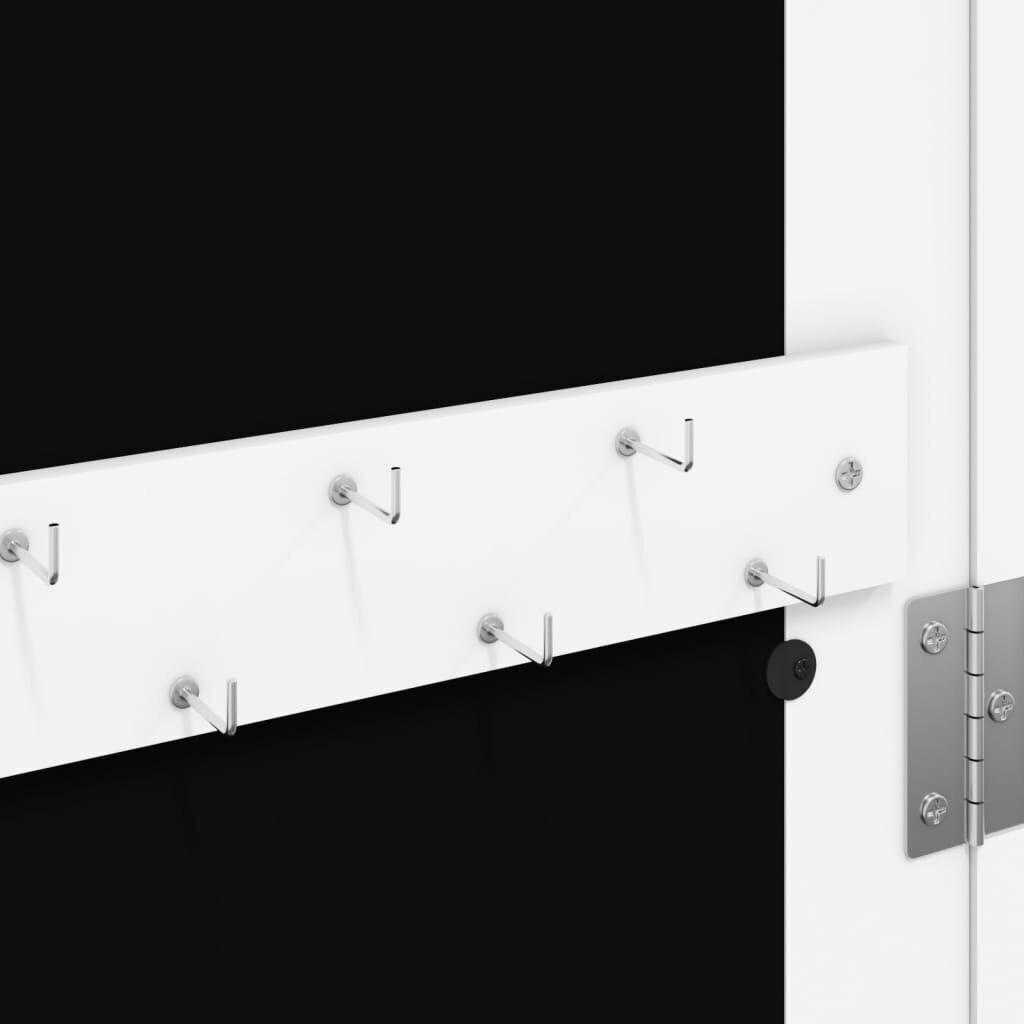 vidaXL Peilikorukaappi seinäkiinnitettävä valkoinen 30x8,5x106 cm hinta ja tiedot | Peilit | hobbyhall.fi