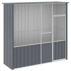 vidaXL Lintuhäkki antrasiitti 215x78x200 cm galvanoitu teräs hinta ja tiedot | Lintulaudat ja lintuhäkit | hobbyhall.fi