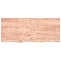 vidaXL Seinähylly vaaleanruskea 120x50x(2-4) cm käsitelty täystammi hinta ja tiedot | Hyllyt | hobbyhall.fi