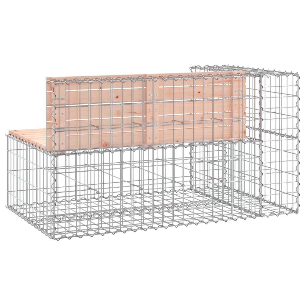 vidaXL Puutarhapenkki kivikori tyyli 122x71x65,5 cm täysi douglaskuusi hinta ja tiedot | Puutarhapenkit | hobbyhall.fi