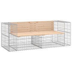 vidaXL Puutarhapenkki kivikori tyyli 184x71x65,5 cm täysi mänty hinta ja tiedot | Puutarhapenkit | hobbyhall.fi