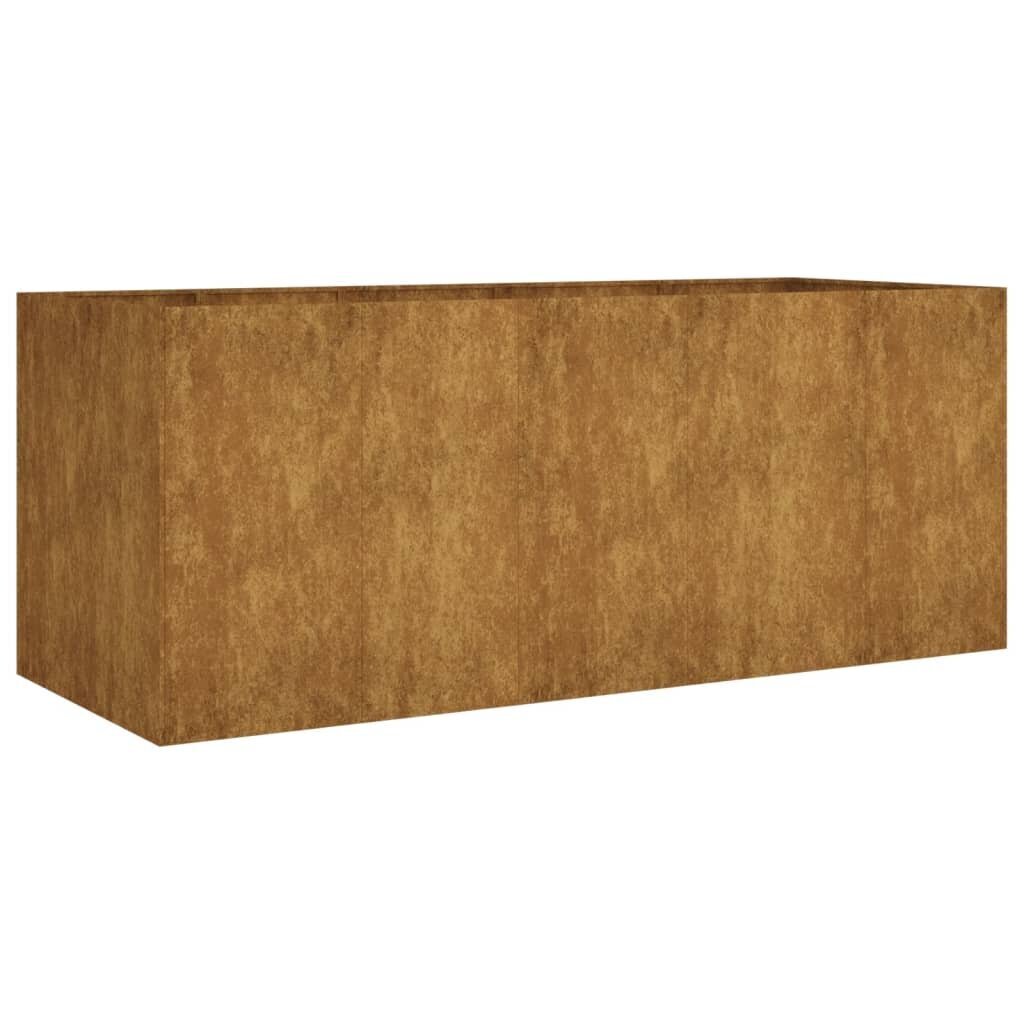 vidaXL Korotettu kukkalaatikko 200x80x80 cm Corten teräs hinta ja tiedot | Kukkalaatikot | hobbyhall.fi