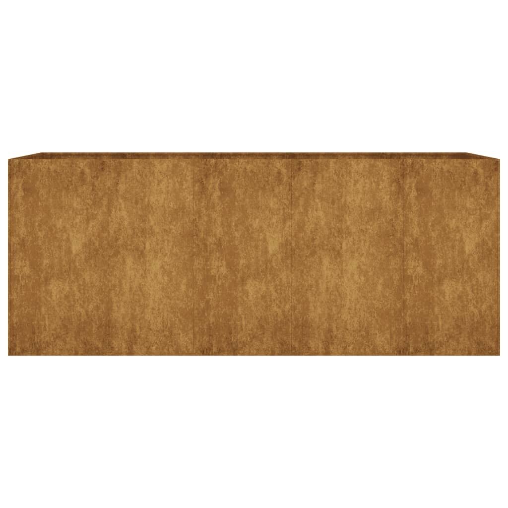 vidaXL Korotettu kukkalaatikko 200x80x80 cm Corten teräs hinta ja tiedot | Kukkalaatikot | hobbyhall.fi