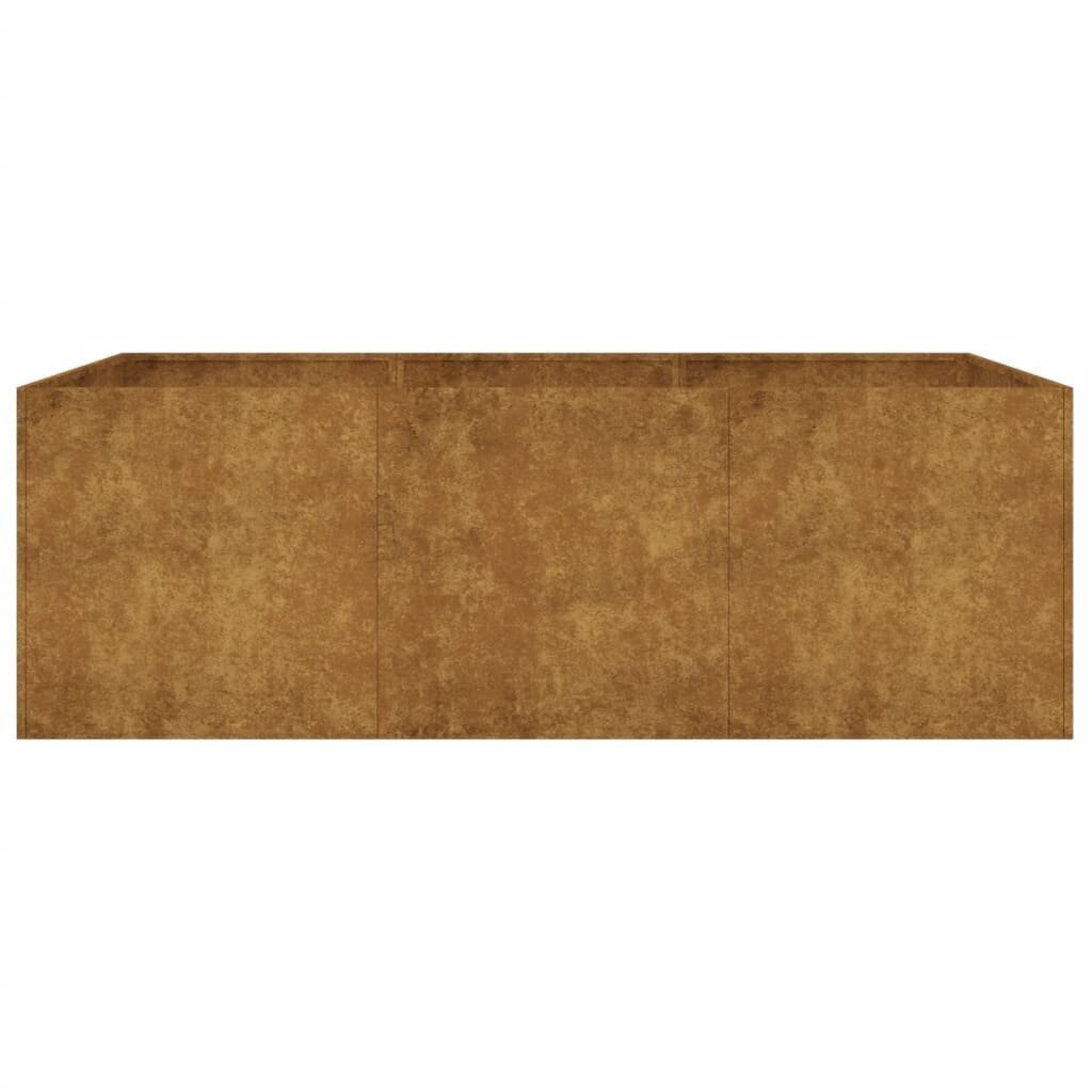 vidaXL Korotettu kukkalaatikko 120x80x40 cm Corten teräs hinta ja tiedot | Kukkalaatikot | hobbyhall.fi