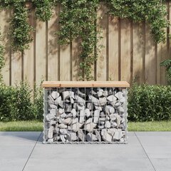 vidaXL Puutarhapenkki kivikori tyyli 63x31,5x42 cm täysi mänty hinta ja tiedot | Puutarhapenkit | hobbyhall.fi