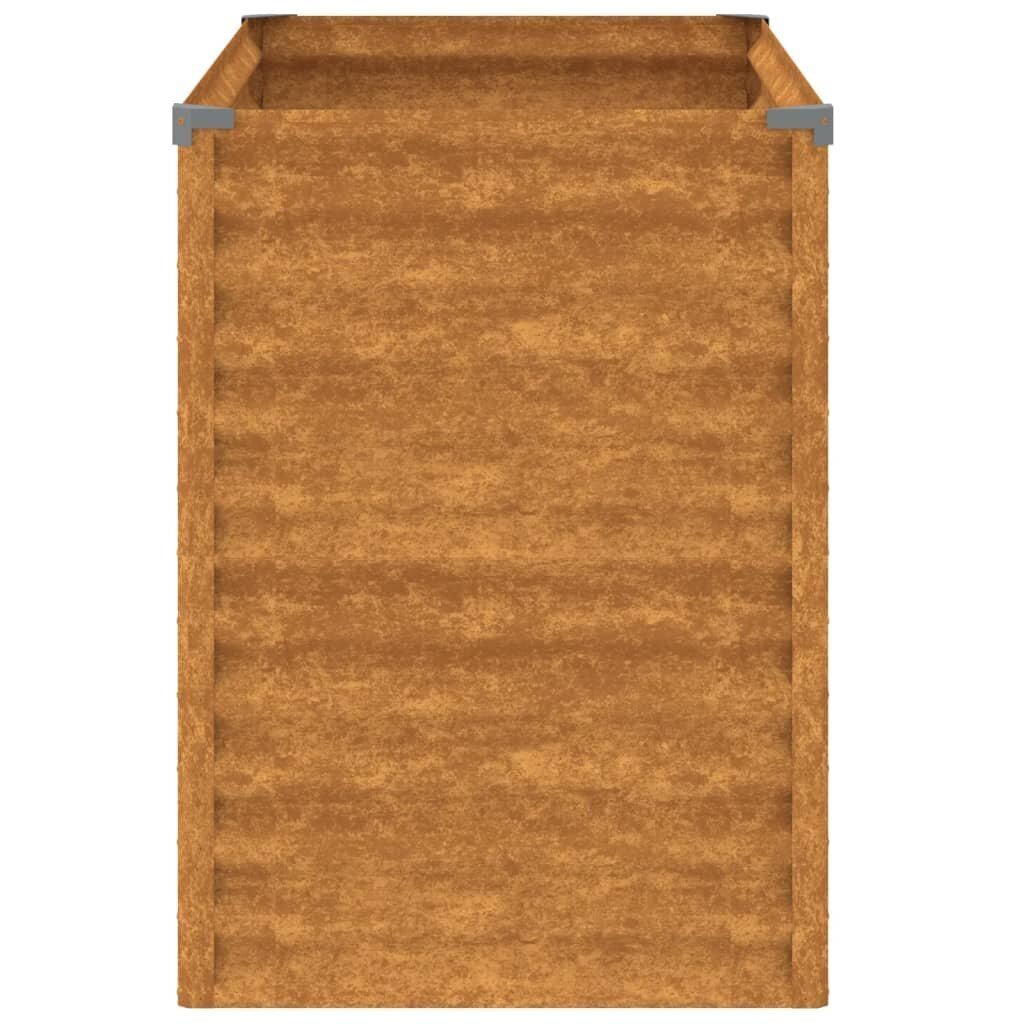 vidaXL Korotettu kukkalaatikko 100x50x69 cm Corten teräs hinta ja tiedot | Kukkalaatikot | hobbyhall.fi