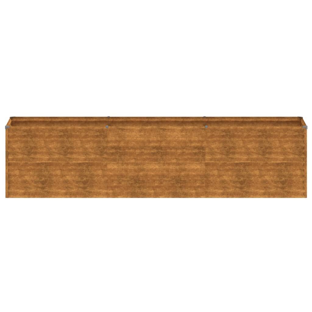 vidaXL Korotettu kukkalaatikko 291x50x69 cm Corten teräs hinta ja tiedot | Kukkalaatikot | hobbyhall.fi