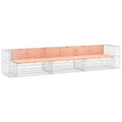 vidaXL Puutarhapenkki kivikori tyyli 347x71x65,5 cm täysi douglaskuusi hinta ja tiedot | Puutarhapenkit | hobbyhall.fi