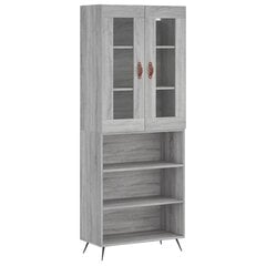 vidaXL Kaappi harmaa Sonoma 69,5x34x180 cm tekninen puu hinta ja tiedot | Lipastot | hobbyhall.fi