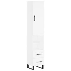 vidaXL Kaappi valkoinen 34,5x34x180 cm tekninen puu hinta ja tiedot | Lipastot | hobbyhall.fi