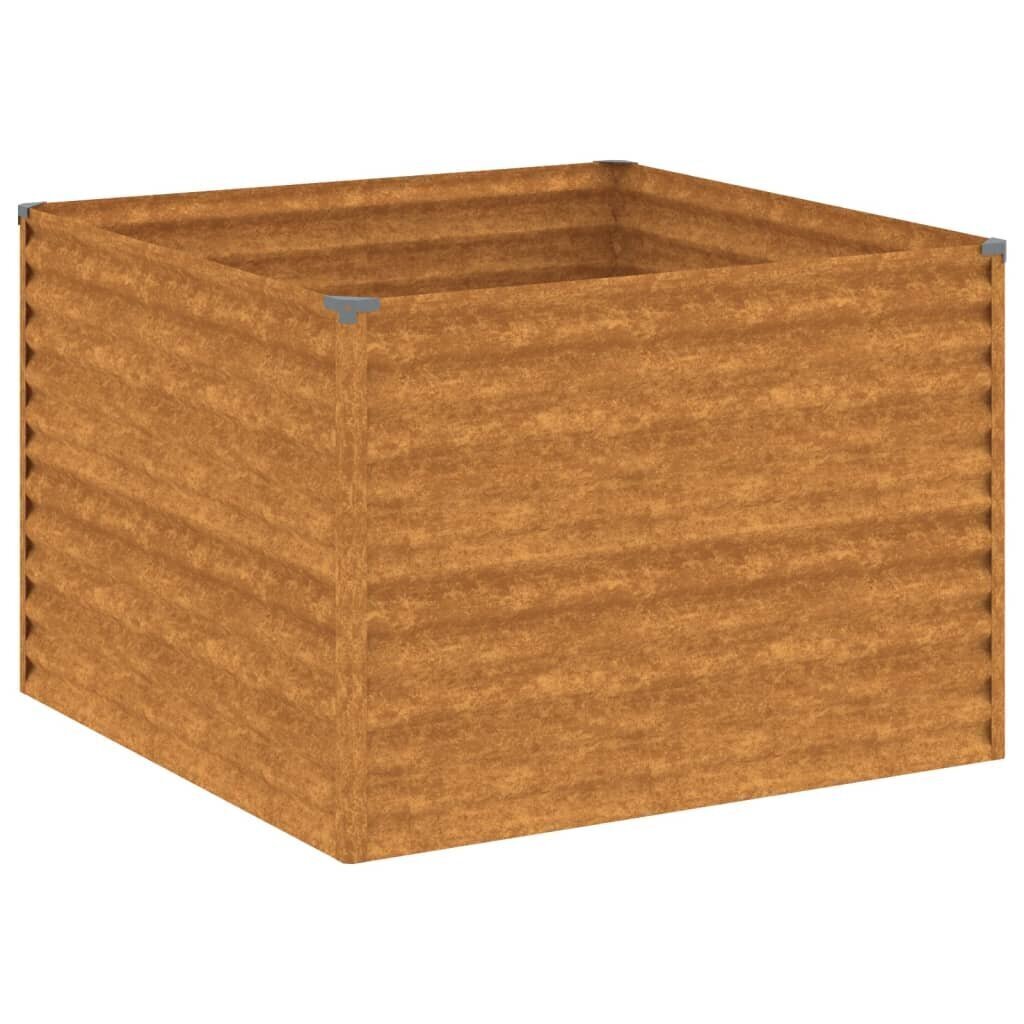 vidaXL Korotettu kukkalaatikko 100x100x69 cm Corten teräs hinta ja tiedot | Kukkalaatikot | hobbyhall.fi