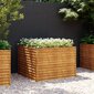 vidaXL Korotettu kukkalaatikko 100x100x69 cm Corten teräs hinta ja tiedot | Kukkalaatikot | hobbyhall.fi