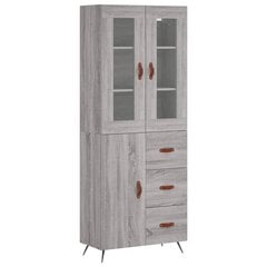 vidaXL Kaappi harmaa Sonoma 69,5x34x180 cm tekninen puu hinta ja tiedot | Lipastot | hobbyhall.fi