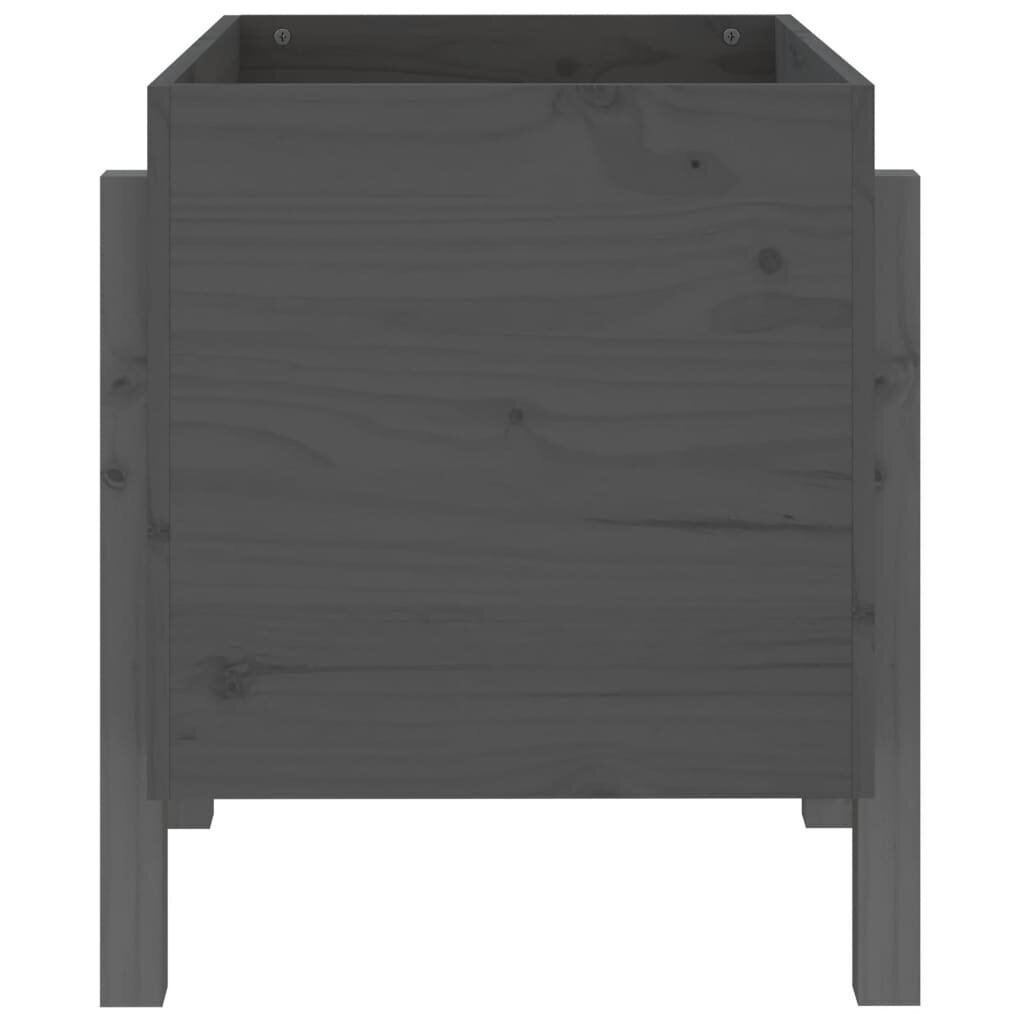 vidaXL Kukkalaatikko harmaa 62x50x57 cm täysi mänty hinta ja tiedot | Kukkalaatikot | hobbyhall.fi