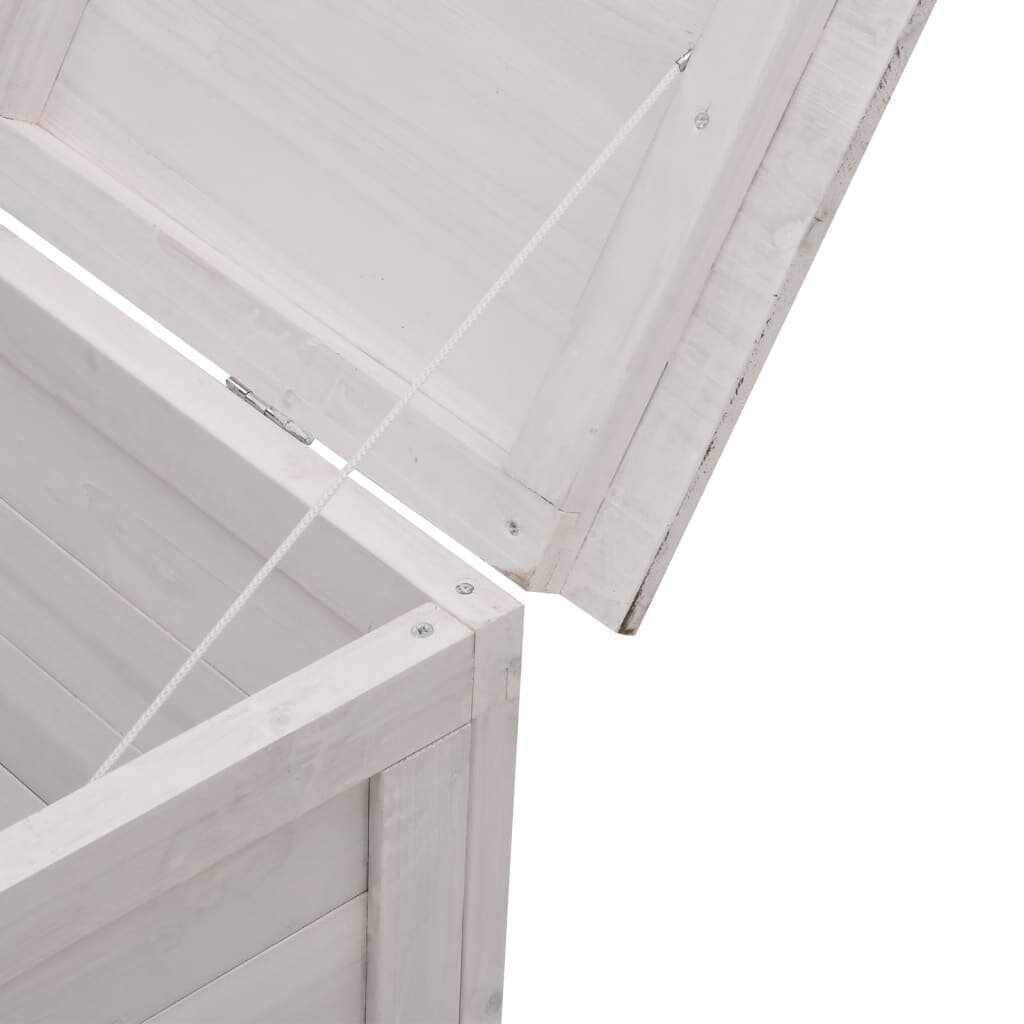 vidaXL Ulkosäilytyslaatikko valkoinen 150x50x56,5 cm täysi kuusi hinta ja tiedot | Kompostorit ja jäteastiat | hobbyhall.fi