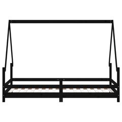 vidaXL Lasten sängynrunko musta 90x190 cm täysi mänty hinta ja tiedot | Lastensängyt | hobbyhall.fi