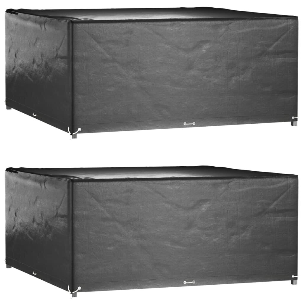 vidaXL Puutarhakalustesuojat 2 kpl 16 purjerengasta 250x250x90 cm hinta ja tiedot | Istuintyynyt, pehmusteet ja päälliset | hobbyhall.fi