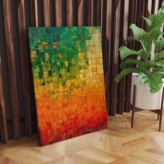 Lämmin Abstrakti kelta-vihreän sävyinen maalaus hinta ja tiedot | Taulut | hobbyhall.fi