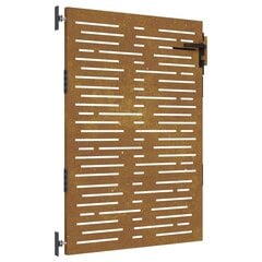 vidaXL Puutarhaportti 85x125 cm corten teräs raitakuvio hinta ja tiedot | Aidat ja tarvikkeet | hobbyhall.fi