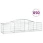 vidaXL Kaarevat kivikorit 50 kpl 200x50x40/60 cm galvanoitu rauta hinta ja tiedot | Kukkalaatikot | hobbyhall.fi