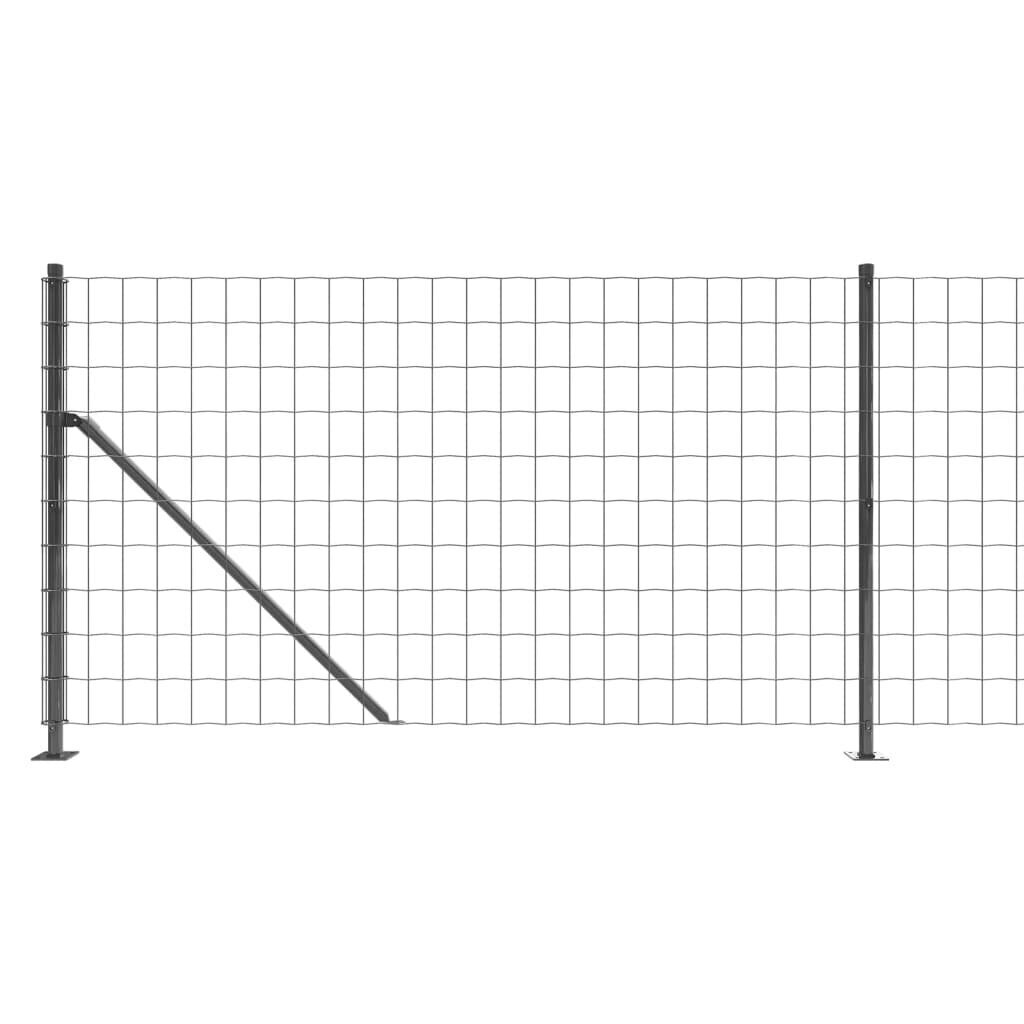 vidaXL Verkkoaita laipalla antrasiitti 0,8x25 m hinta ja tiedot | Aidat ja tarvikkeet | hobbyhall.fi