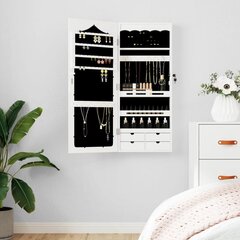 vidaXL Peilikorukaappi seinäkiinnitettävä valkoinen 37,5x10x90 cm hinta ja tiedot | Peilit | hobbyhall.fi