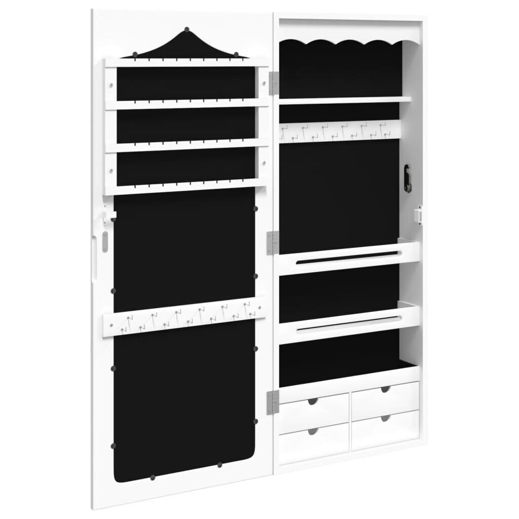 vidaXL Peilikorukaappi seinäkiinnitettävä valkoinen 37,5x10x90 cm hinta ja tiedot | Peilit | hobbyhall.fi