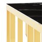 vidaXL Sohvapöytä kulta 80x80x40 cm ruostumaton teräs ja lasi hinta ja tiedot | Sohvapöydät | hobbyhall.fi