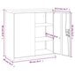 vidaXL Arkistokaappi musta 90x40x90 cm teräs hinta ja tiedot | Kaapit | hobbyhall.fi