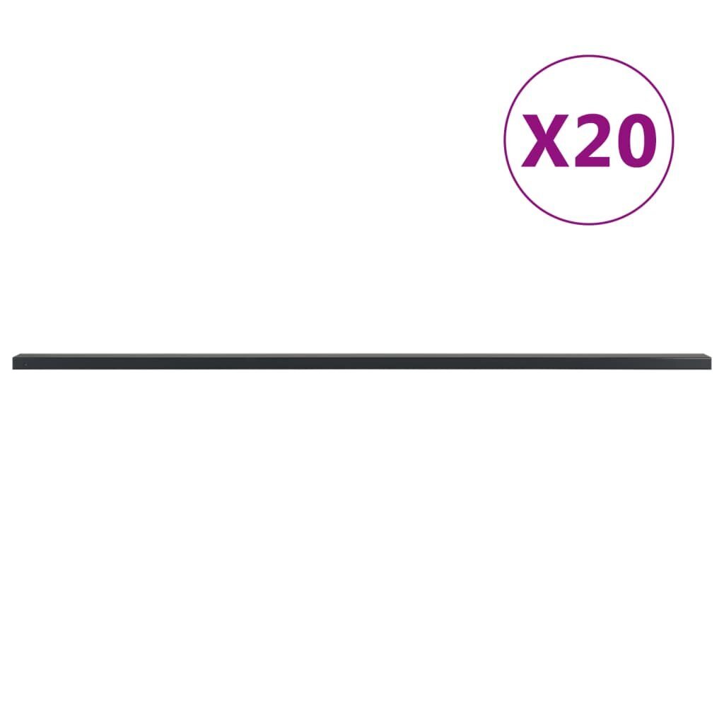 vidaXL Puutarha-aitatolpat 20 kpl harmaa 220 cm teräs hinta ja tiedot | Aidat ja tarvikkeet | hobbyhall.fi