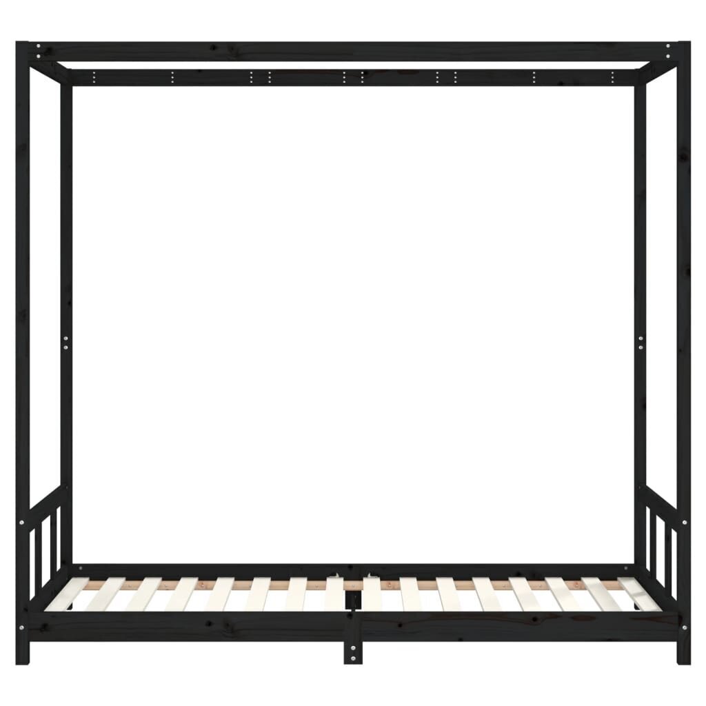 vidaXL Lasten sängynrunko musta 90x200 cm täysi mänty hinta ja tiedot | Lastensängyt | hobbyhall.fi