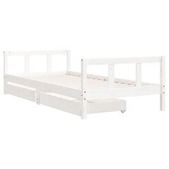 vidaXL Lasten sängynrunko valkoinen 90x200 cm täysi mänty hinta ja tiedot | Lastensängyt | hobbyhall.fi