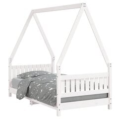 vidaXL Lasten sängynrunko valkoinen 80x160 cm täysi mänty hinta ja tiedot | Lastensängyt | hobbyhall.fi