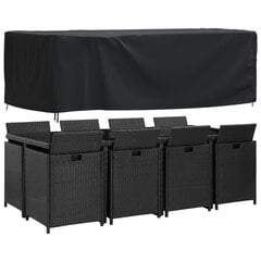 vidaXL Puutarhakalusteiden suoja musta 229x113x73 cm vedenkestävä 420D hinta ja tiedot | Istuintyynyt, pehmusteet ja päälliset | hobbyhall.fi