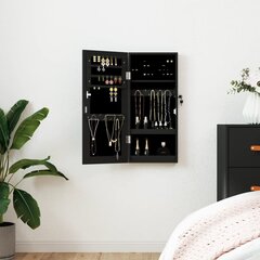 vidaXL Peilikorukaappi seinäkiinnitettävä musta 30x8,5x67 cm hinta ja tiedot | Peilit | hobbyhall.fi