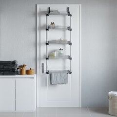 vidaXL Säilytysteline oveen 5 hyllyä 52x20x135 cm alumiini hinta ja tiedot | Hyllyt | hobbyhall.fi