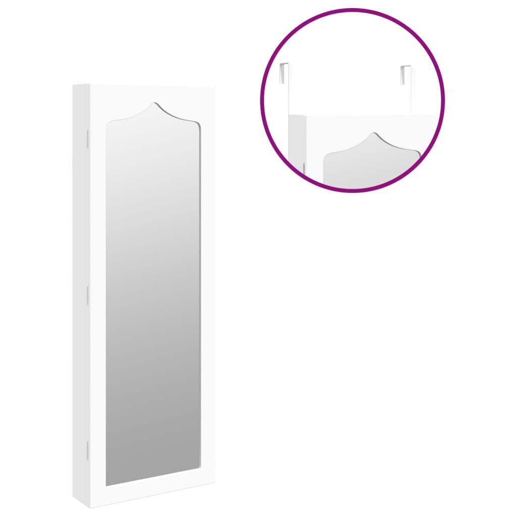 vidaXL Peilikorukaappi seinäkiinnitettävä valkoinen 37,5x10x106 cm hinta ja tiedot | Peilit | hobbyhall.fi