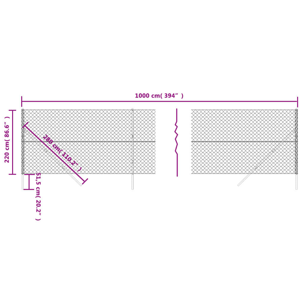 vidaXL Verkkoaita vihreä 2,2x10 m hinta ja tiedot | Aidat ja tarvikkeet | hobbyhall.fi