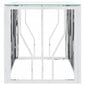 vidaXL Sohvapöytä hopea 110x45x45 cm ruostumaton teräs ja lasi hinta ja tiedot | Sohvapöydät | hobbyhall.fi