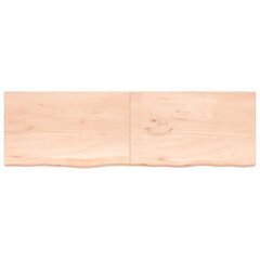 vidaXL Seinähylly 200x60x(2-4) cm käsittelemätön täysi tammi hinta ja tiedot | Hyllyt | hobbyhall.fi