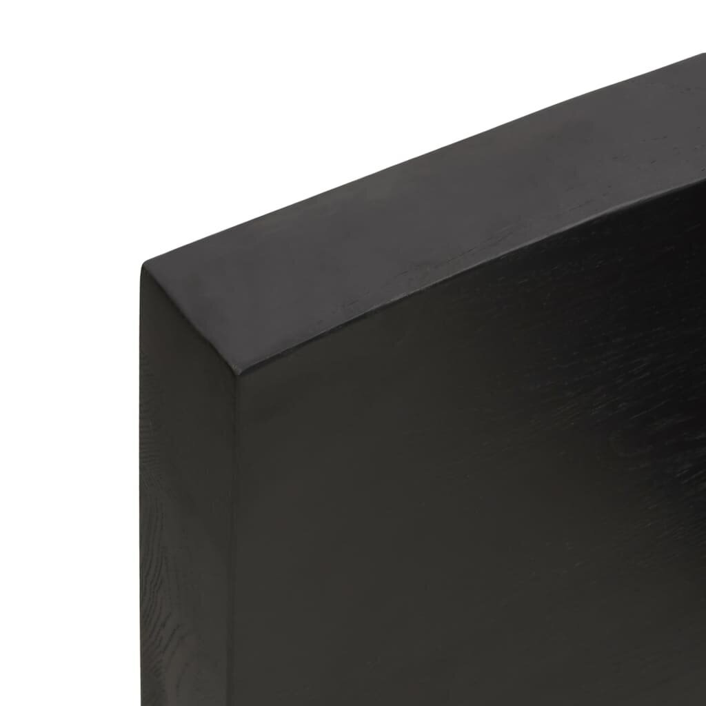 vidaXL Seinähylly tummanruskea 140x50x(2-6) cm käsitelty täystammi hinta ja tiedot | Hyllyt | hobbyhall.fi