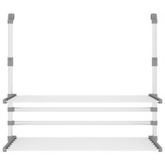 vidaXL Kuivausteline parvekkeelle 89x25x(60-95) cm alumiini hinta ja tiedot | Kuivaustelineet ja tarvikkeet | hobbyhall.fi