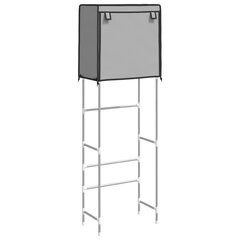 vidaXL 2-kerroksinen säilytyshylly WC-pytyn ylle harmaa 56x30x170 cm hinta ja tiedot | Kylpyhuoneen sisustus | hobbyhall.fi