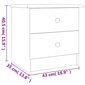 vidaXL Kenkäkaappi ALTA valkoinen 43x35x40,5 cm täysi mänty hinta ja tiedot | Yöpöydät | hobbyhall.fi