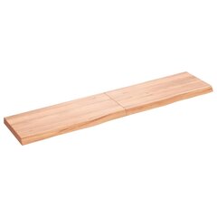 vidaXL Kylpyhuoneen työtaso v.ruskea 180x40x(2-6)cm käsitelty täyspuu hinta ja tiedot | Pöytälevyt | hobbyhall.fi