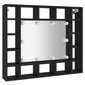 vidaXL LED-peilikaappi musta 91x15x76,5 cm hinta ja tiedot | Kylpyhuonekaapit | hobbyhall.fi