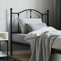 vidaXL Metallinen sängynpääty musta 90 cm hinta ja tiedot | Sängyt | hobbyhall.fi