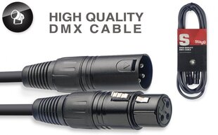 DMX-kaapeli Stagg XLR / f - XLR / m 5m. hinta ja tiedot | Kaapelit ja adapterit | hobbyhall.fi