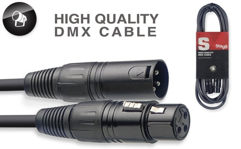 DMX-kaapeli Stagg XLR / f - XLR / m 5m.